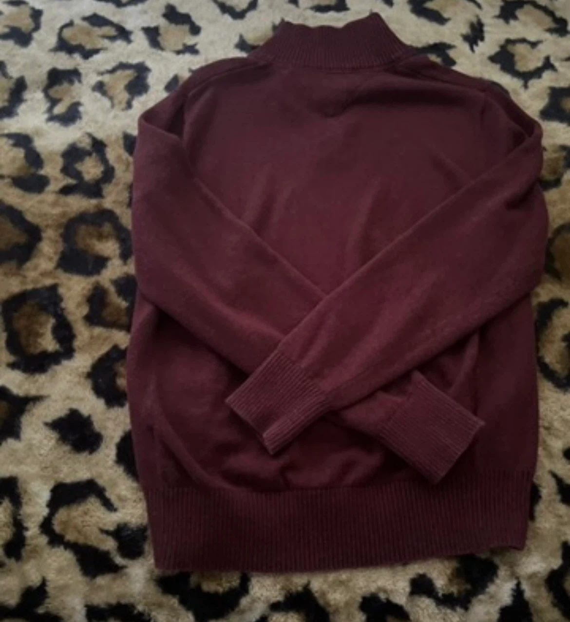 Tommy Hilfiger Men's Burgundy 1/4 Zip Sweater - photo 4