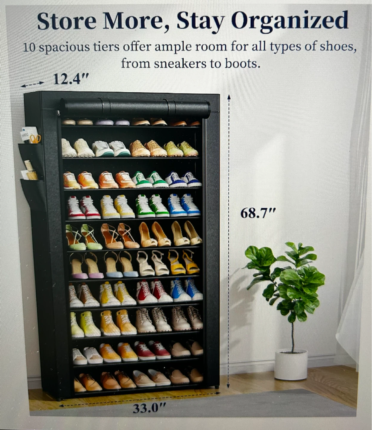 10-Tier Shoe Rack Organizer (As is) - photo 3