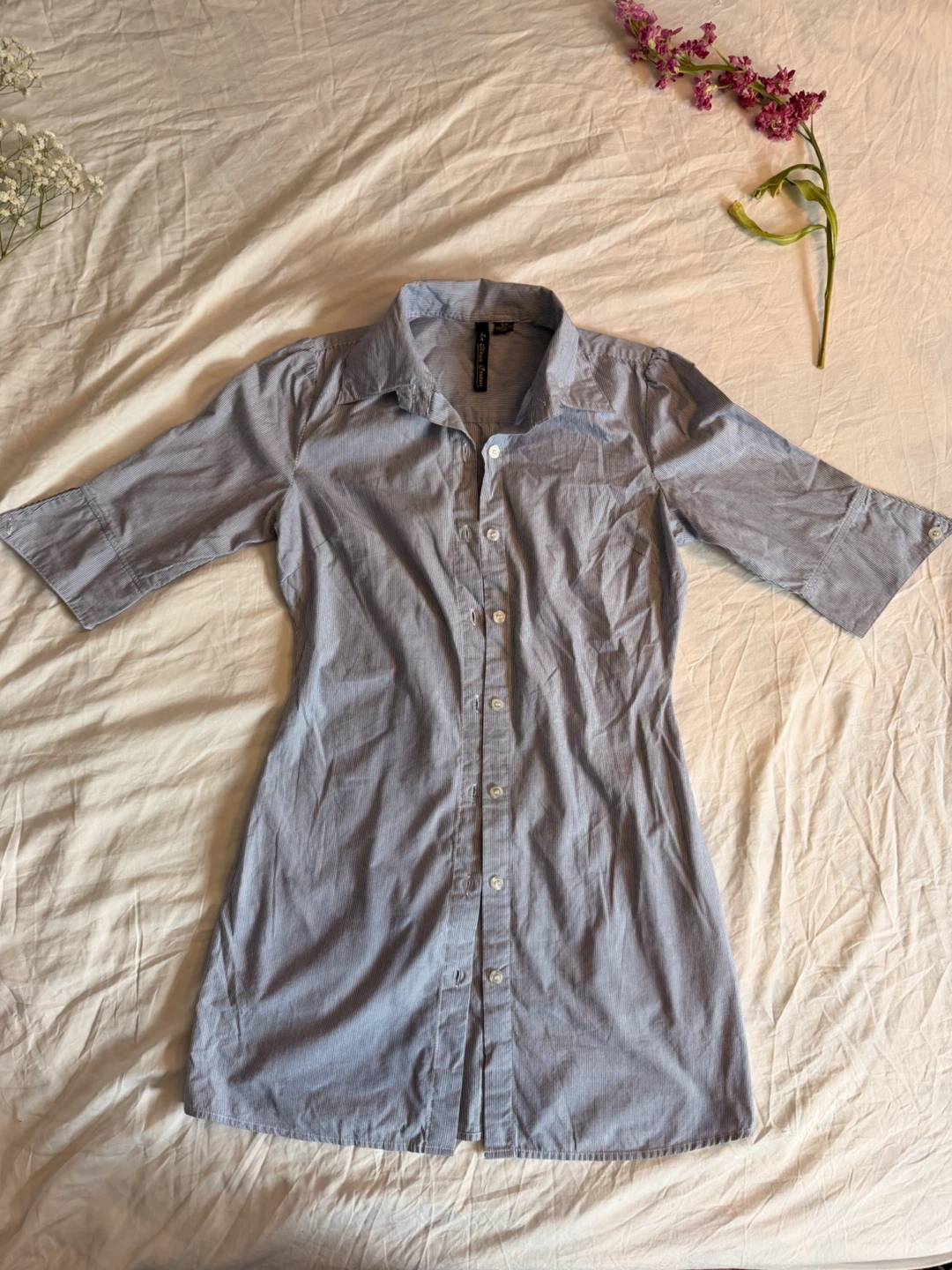 Blue Striped Shirt Dress - photo 2