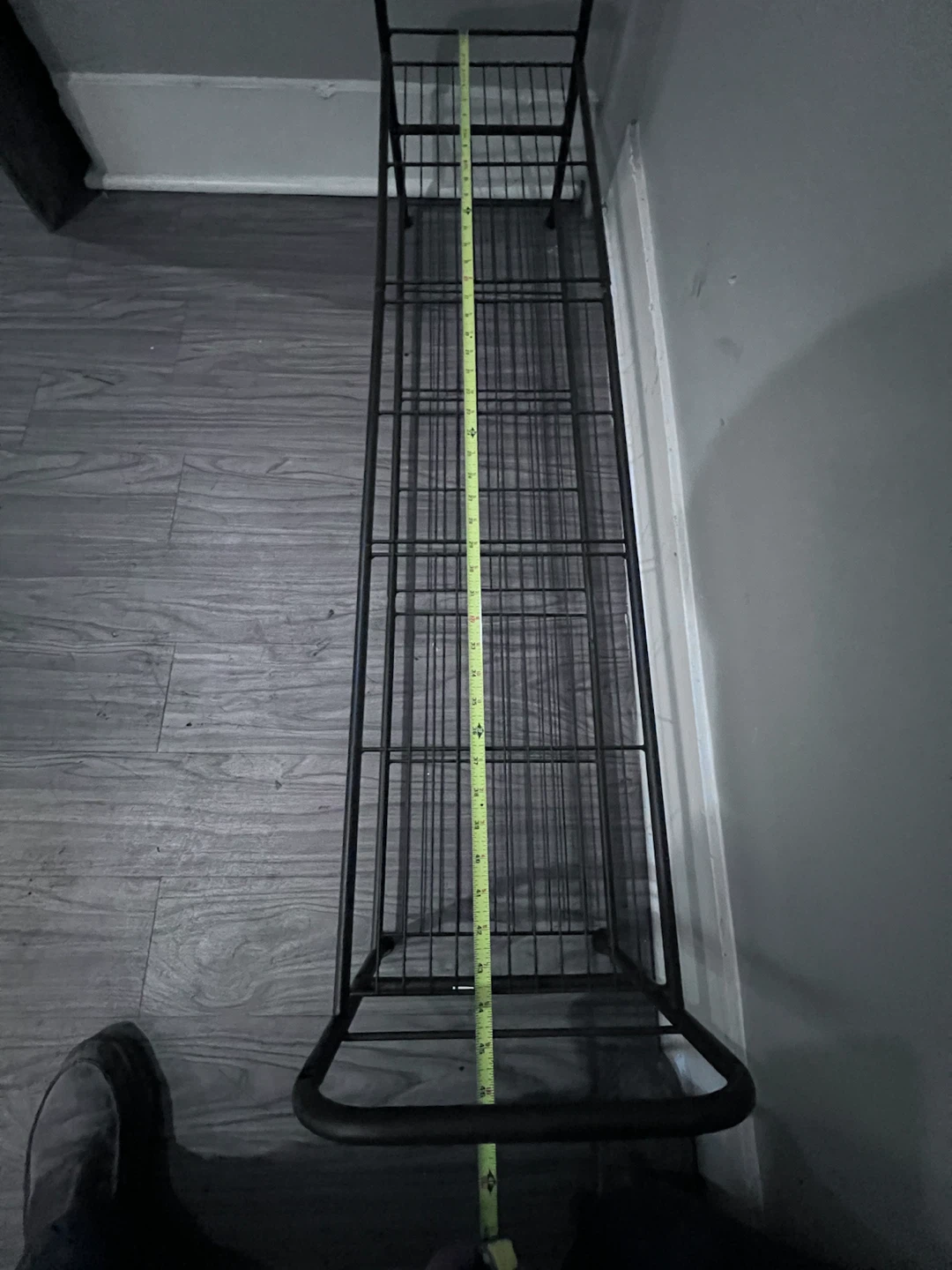 Black Metal 2-Tier Shoe Rack Shelf - photo 3
