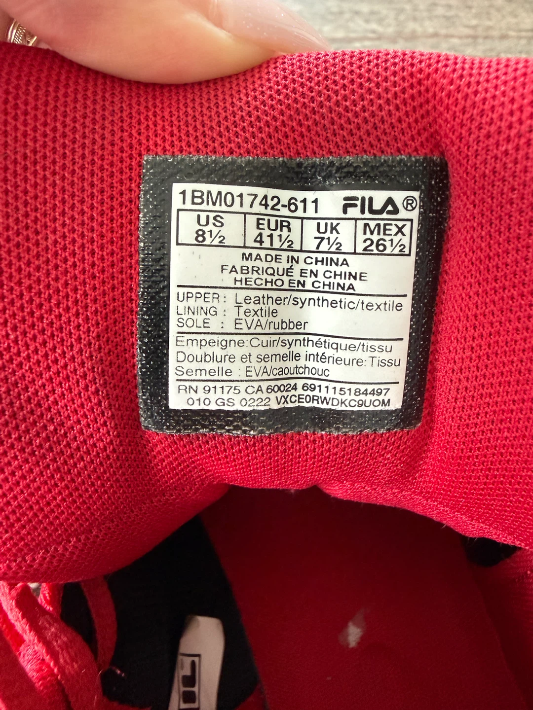Red Fila High-Top Sneakers - photo 4