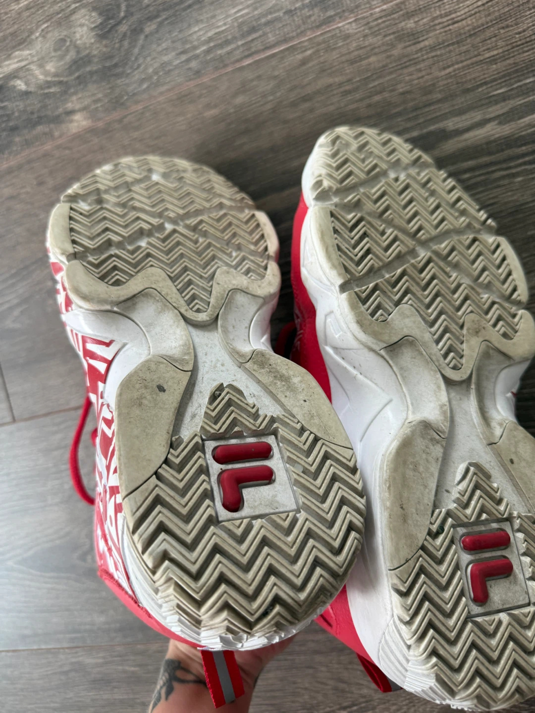 Red Fila High-Top Sneakers - photo 5