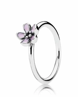 Pandora Cherry Blossom Pink Enamel Flower Ring size 56 - photo 2