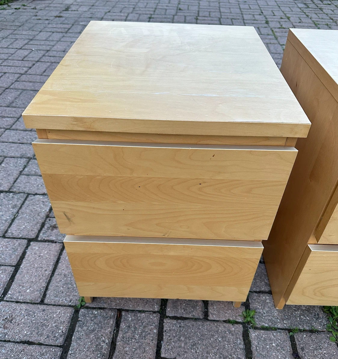 Set of 2 Wood Nightstands / Drawer Units - 55*48cm - photo 3