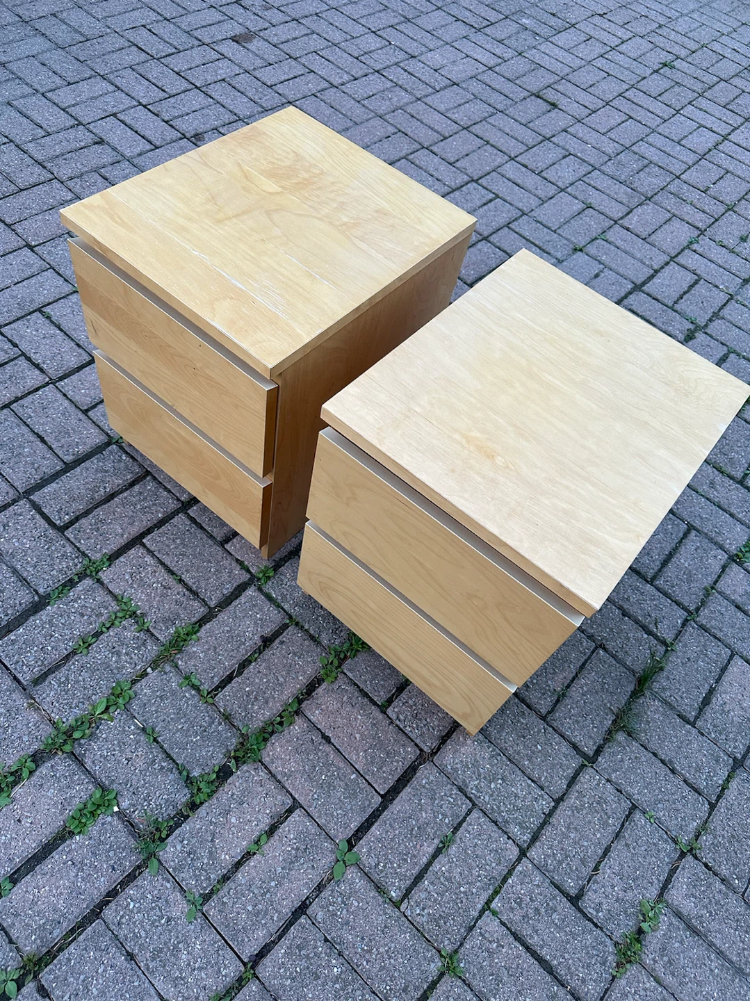 Set of 2 Wood Nightstands / Drawer Units - 55*48cm - photo 4