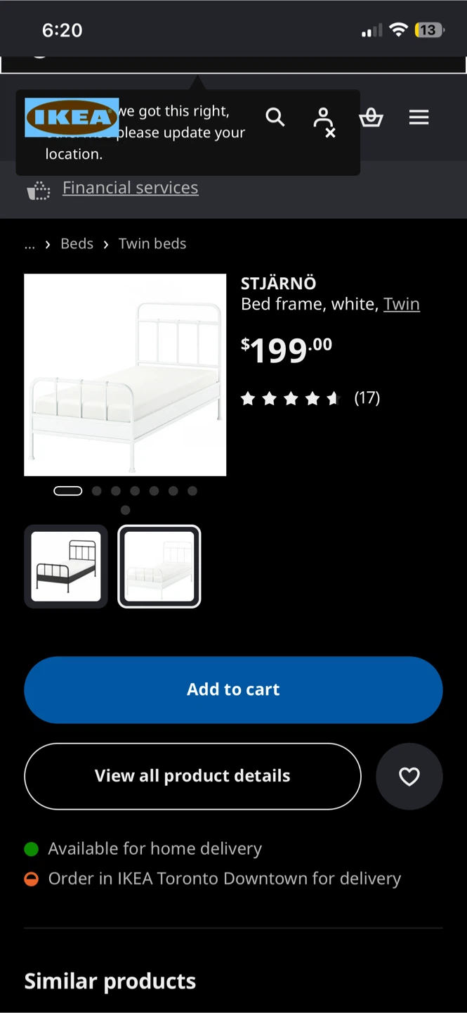 White Metal Twin Bed Frame - photo 2