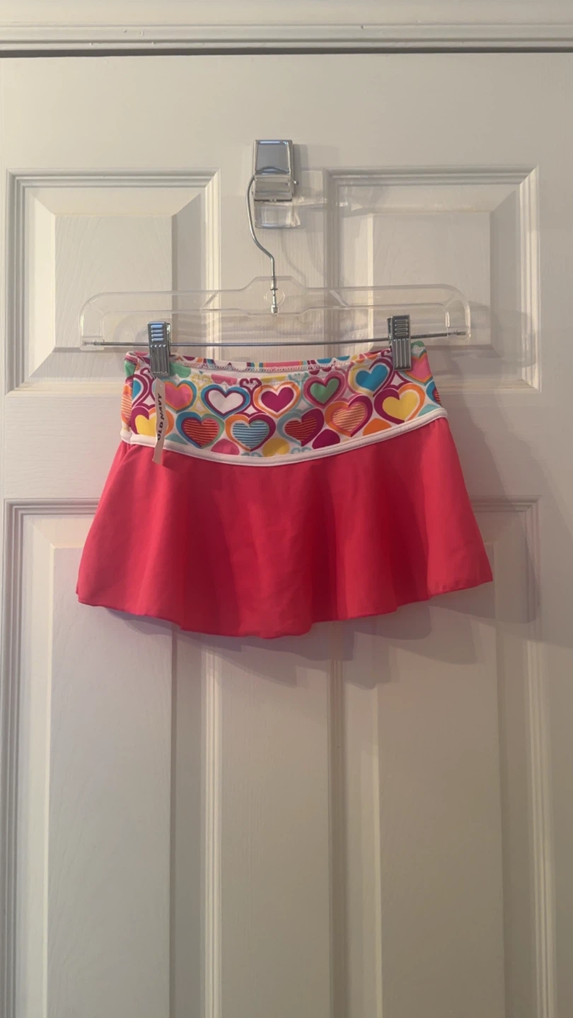 Girl's Pink Skirt with Hearts - photo 2