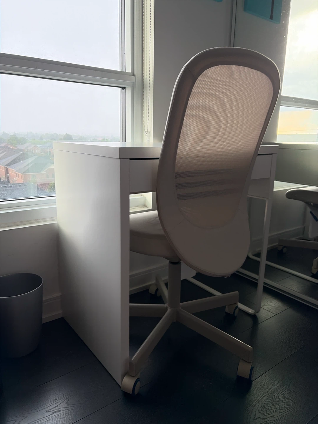 White IKEA Desk and chair