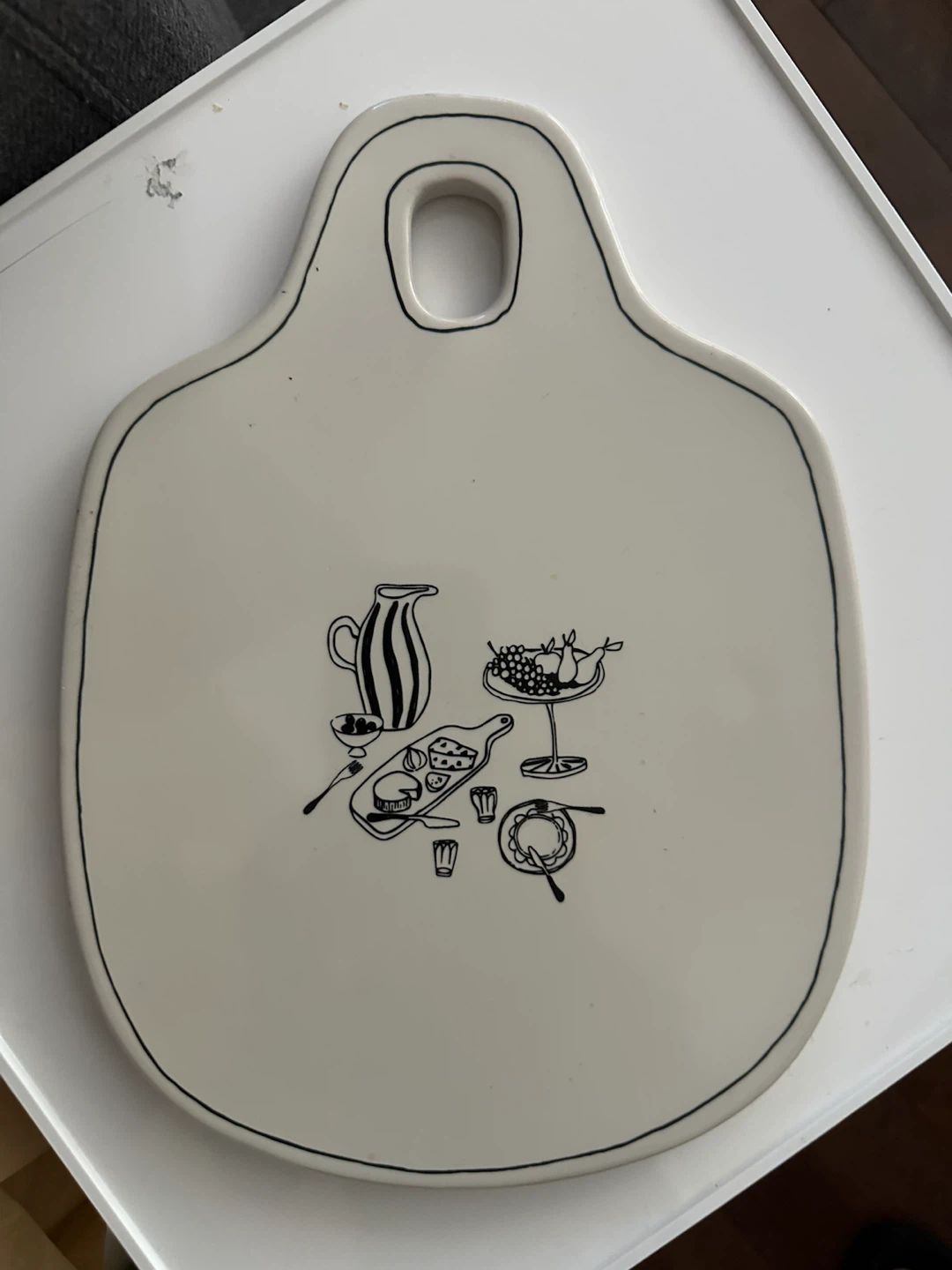 H&M Home Ceramic Serving Platter with Handle