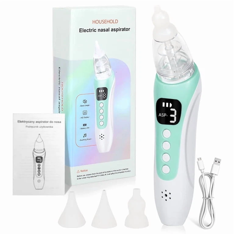 Electric Nasal Cleaner, 3 Suction Levels, Rechargeable