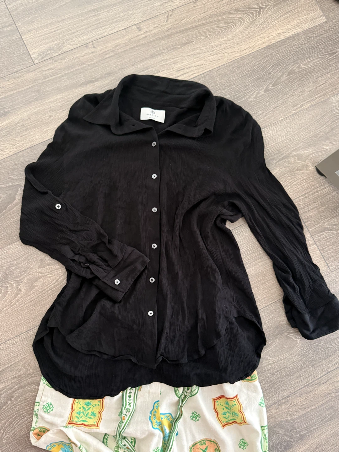 Babaton Black Button-Up Shirt - photo 4