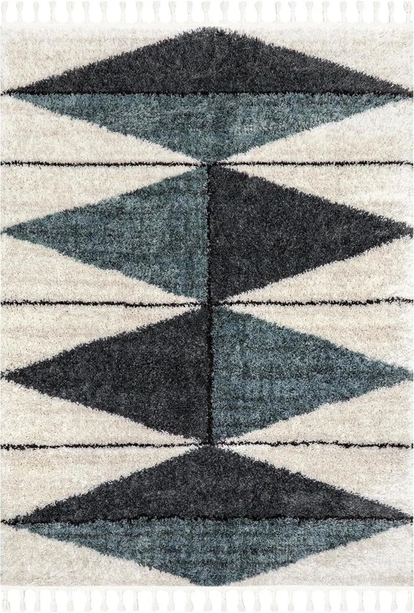 Geometric Shag Area Rug
