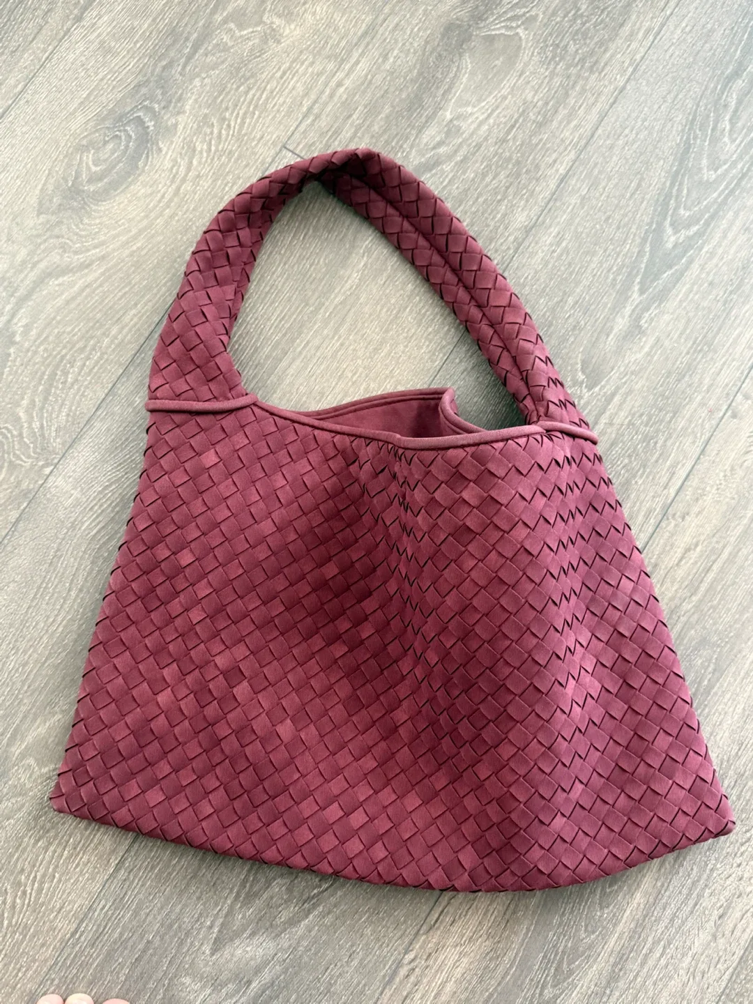 Woven Shoulder Bag - Plum - photo 2