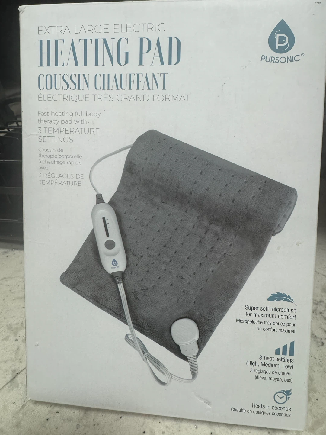 Pursonic Extra Large Electric Heating Pad - photo 2