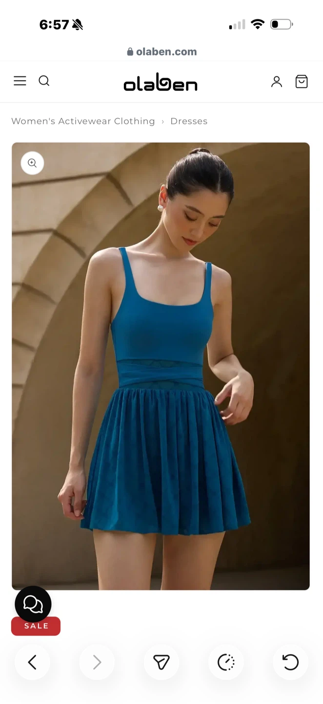 Olaben Salana Monogram Dress - Enamel Blue - Size M