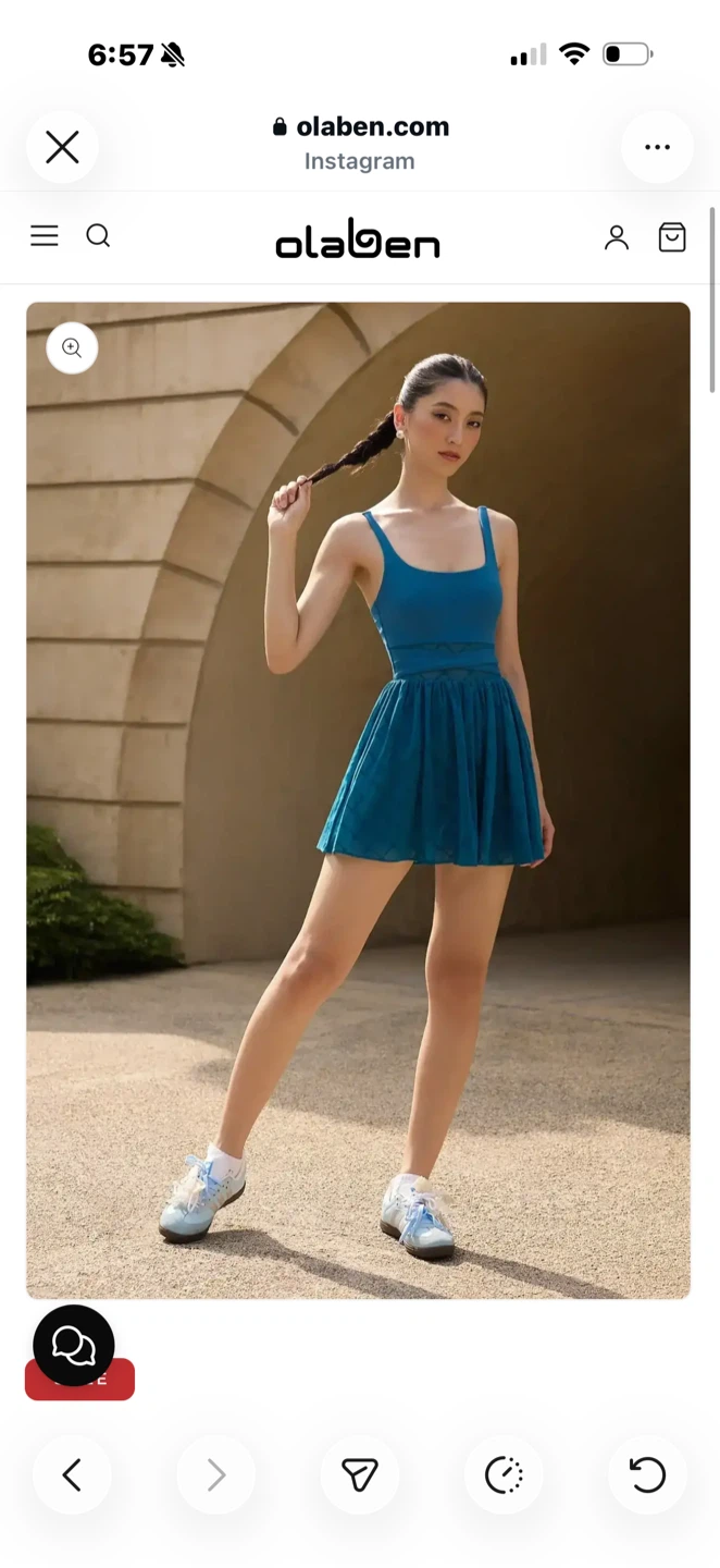 Olaben Salana Monogram Dress - Enamel Blue - Size M - photo 2