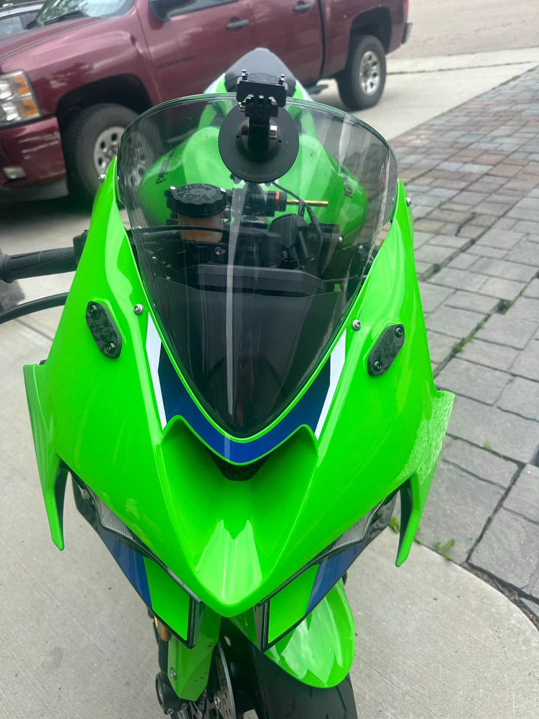 Kawasaki block off mirror