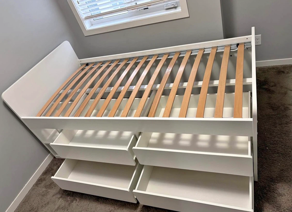 IKEA Twin bed with 4 drawers