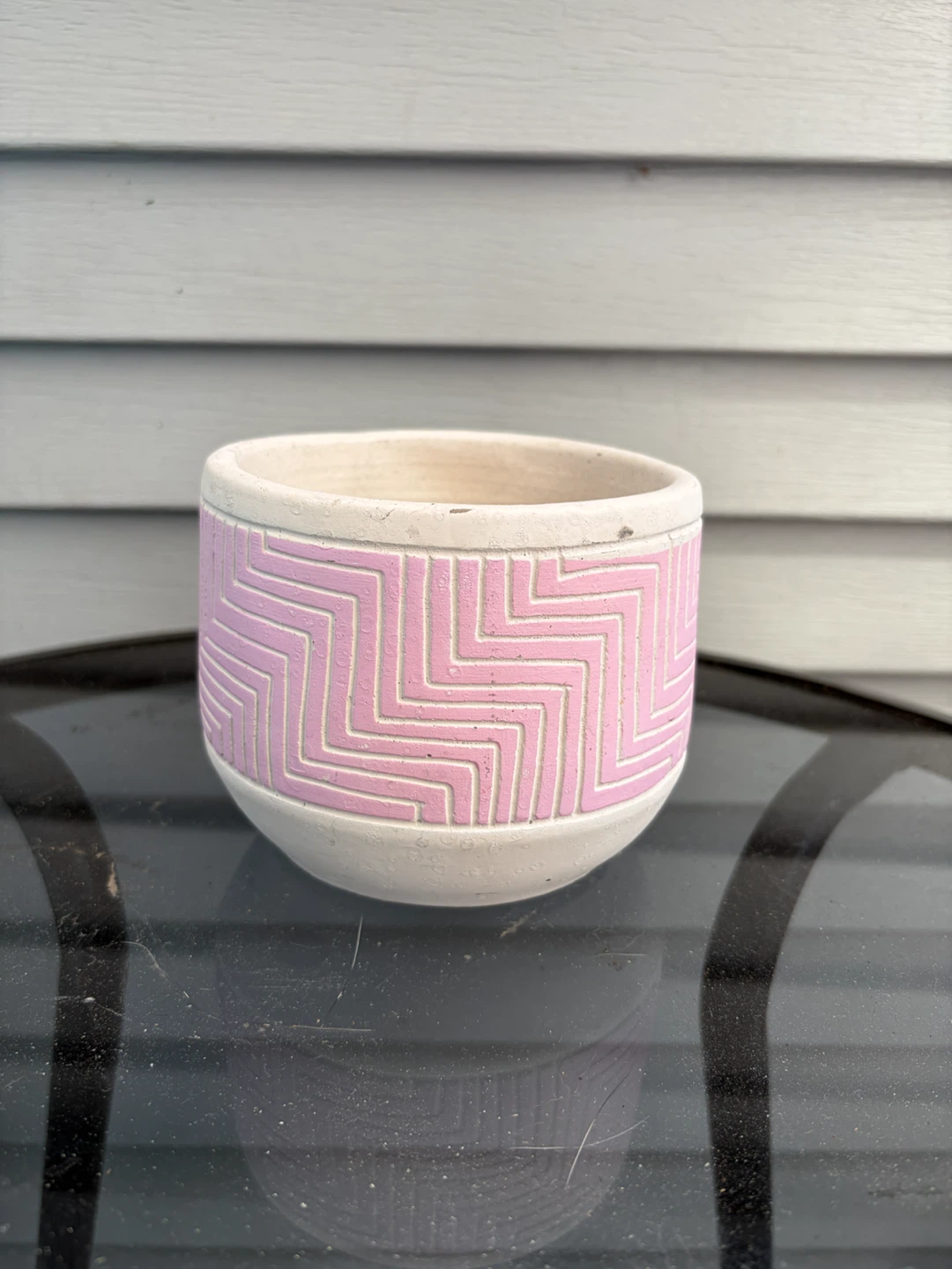 Decorative Pink Geometric Planter Pot