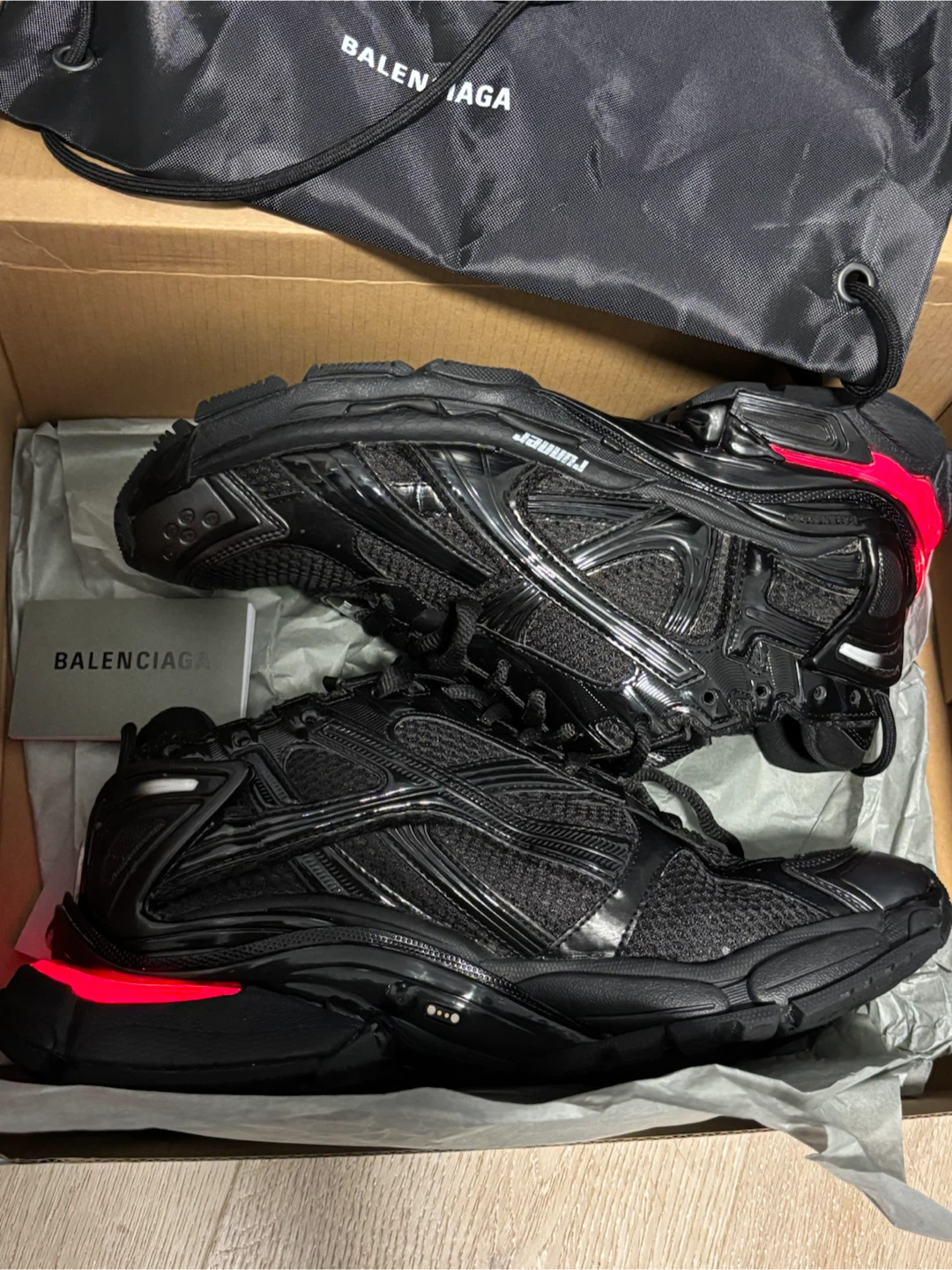 Balenciaga Runner LED Sneakers Size 42 Black - photo 3