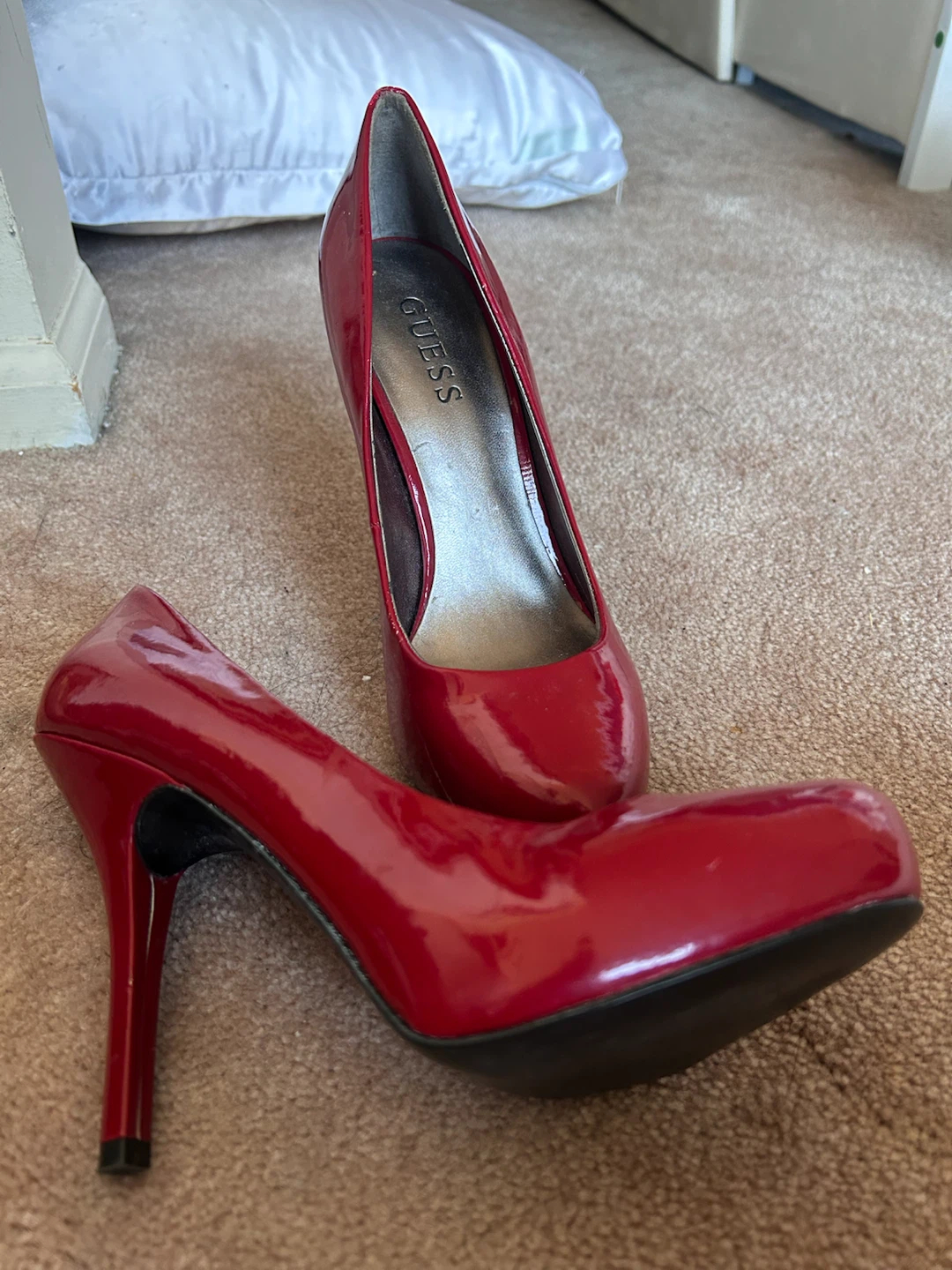 Guess Red Heels (Size 5-5.5 W)