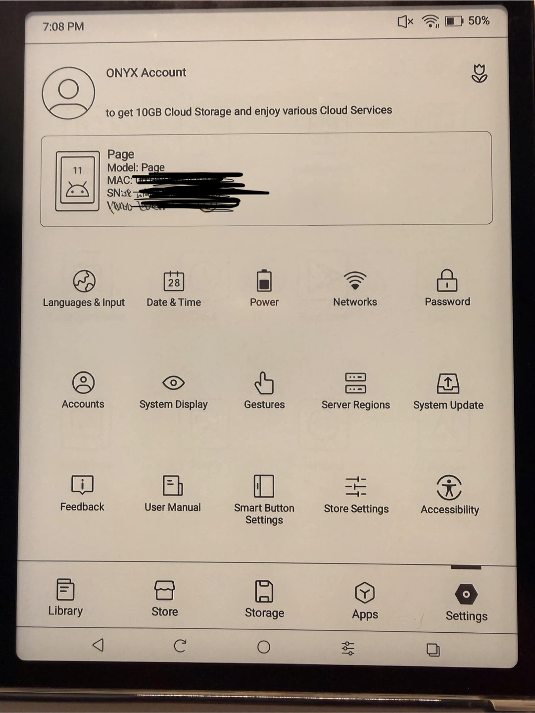 Lightly Used Perfect condition Onyx Boox Page 7 inch eReader - photo 2