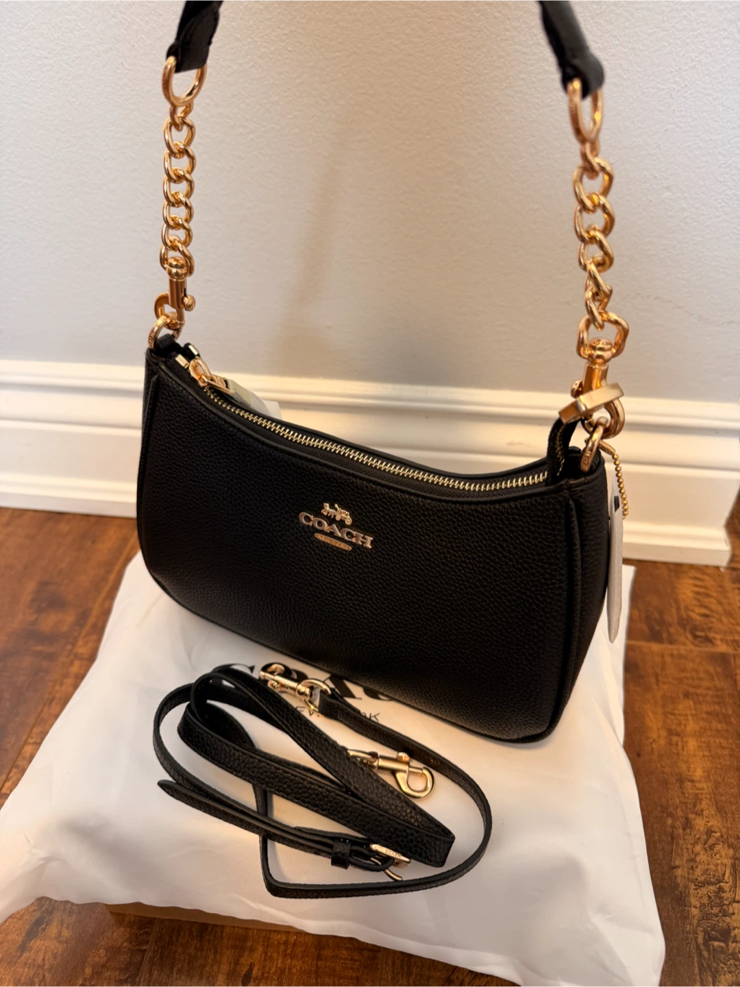Coach Teri Shoulder Bag Black Leather NEW (CA209 Model) - photo 2