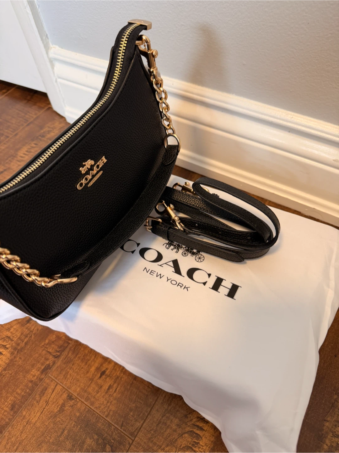 Coach Teri Shoulder Bag Black Leather NEW (CA209 Model) - photo 5