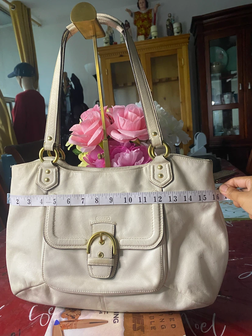 Coach Cream Leather Tote Bag - photo 4