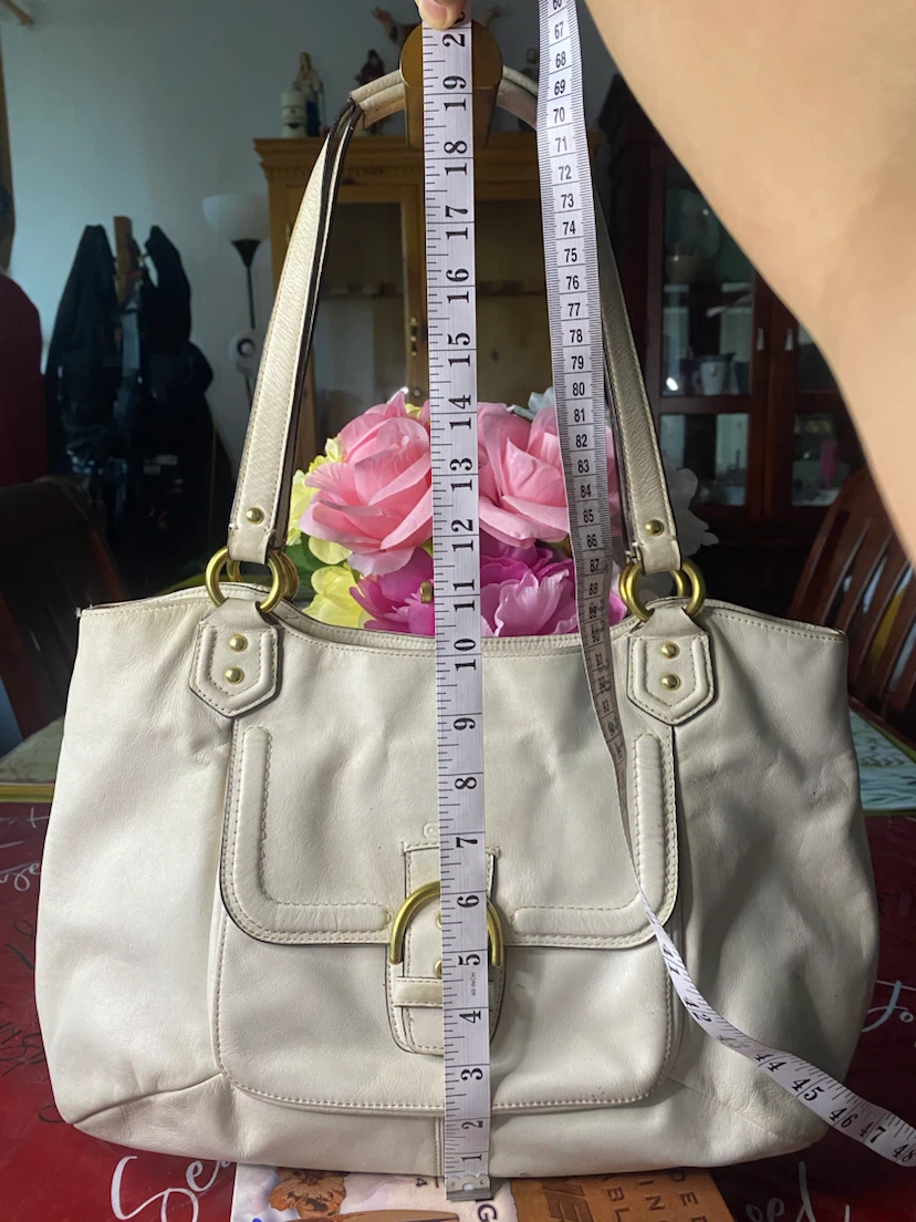 Coach Cream Leather Tote Bag - photo 5