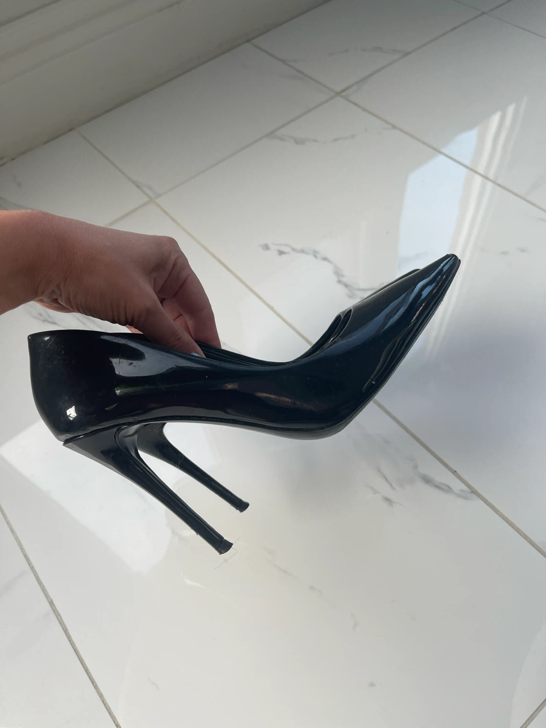 ALDO Black Patent Pointed Toe Heels - photo 3