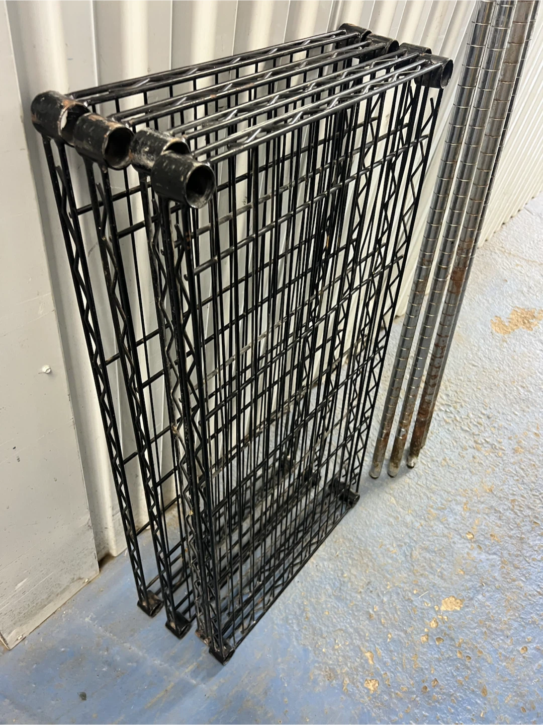 Wire Shelving Unit - Black Wire Shelves & Metal Posts - photo 2