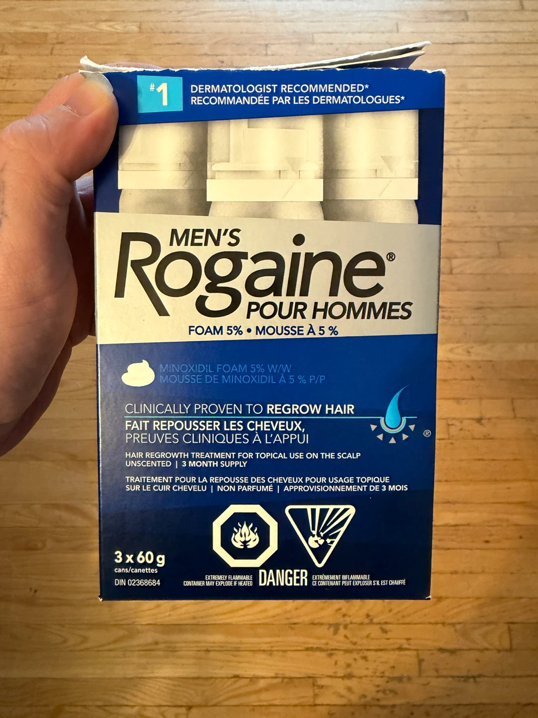 Men's Rogaine Hair Regrowth Foam 5% (3 x 60g)