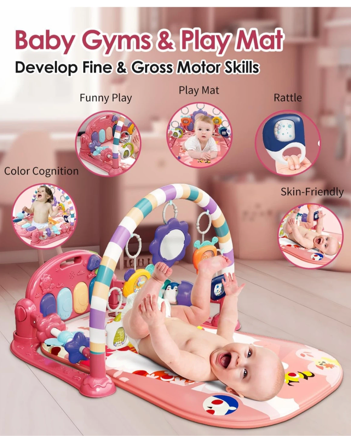 Baby Gym and Play Mat with Musical Keyboard - photo 2
