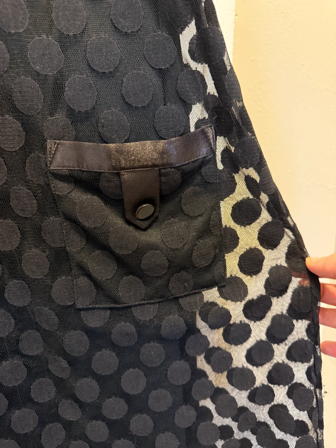 En Focus Studio Black Polka Dot Dress Size 10