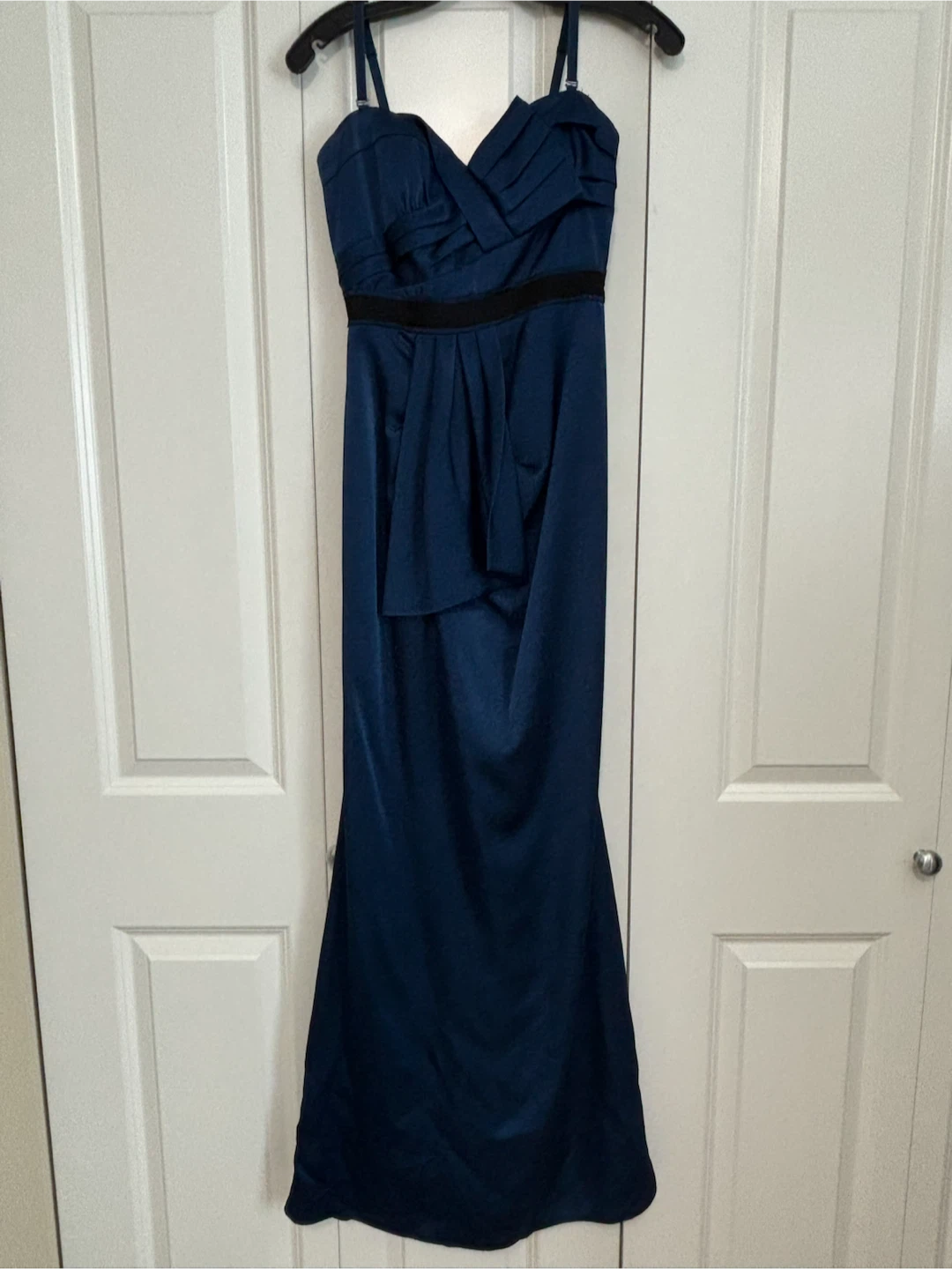 Navy Blue Floor-Length Gown