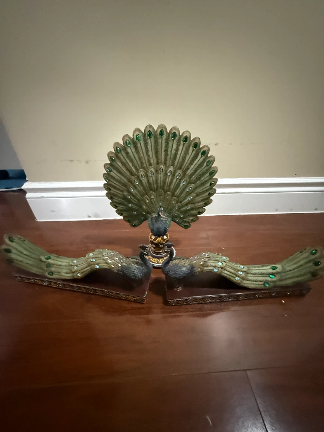 Decorative Peacock Figurine Set 3 Piece