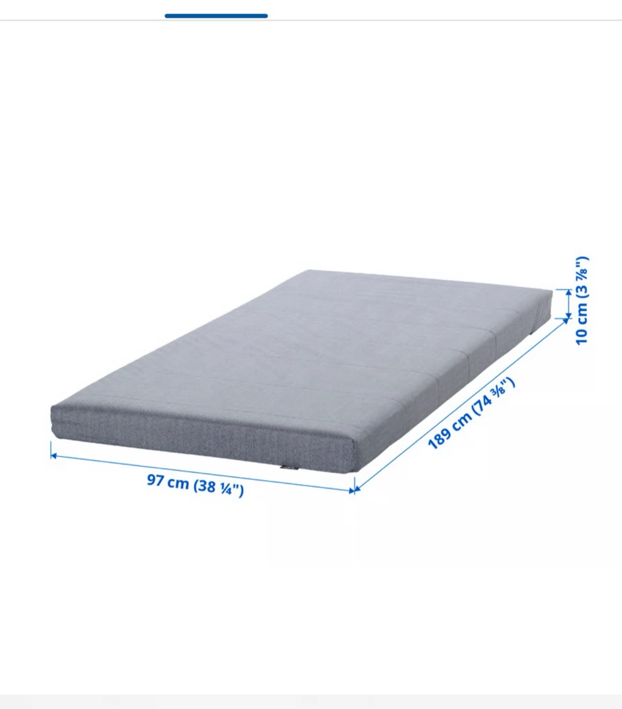 Ikea Grey Foam Mattress Twin XL