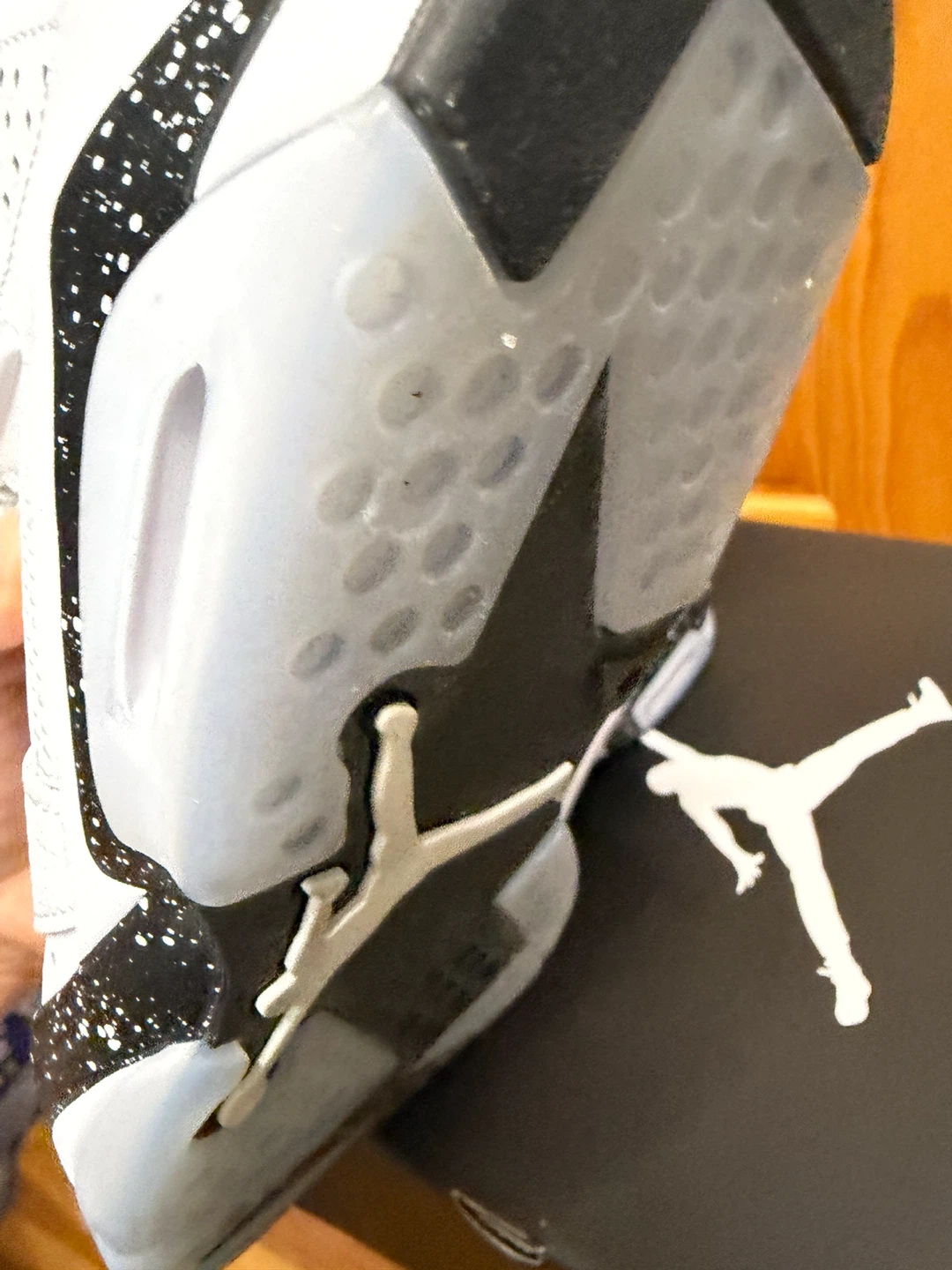Air Jordan 6 Retro White Black Speckle Basketball Shoes - photo 3