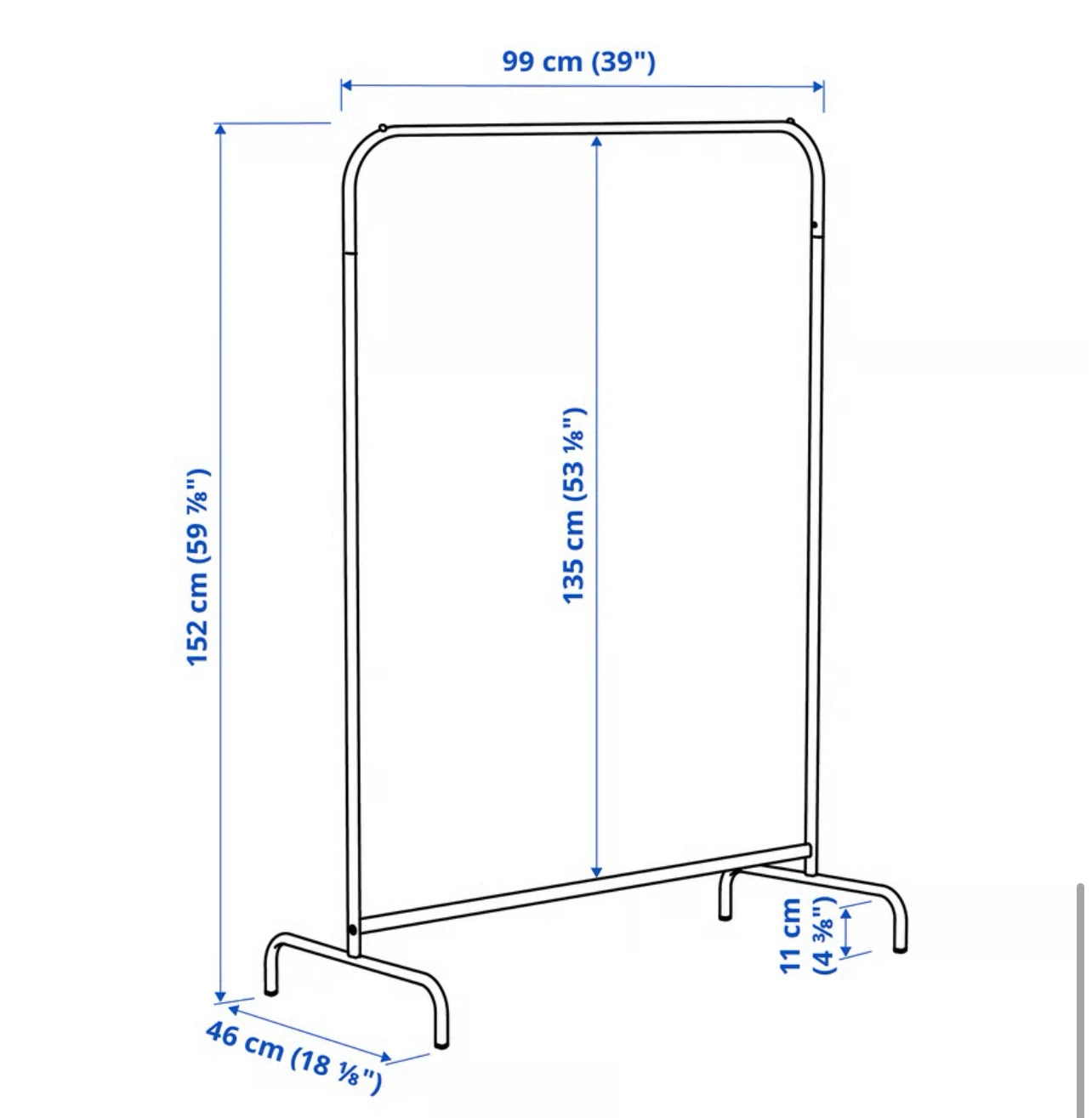 Ikea White Metal Clothes Rack - photo 2