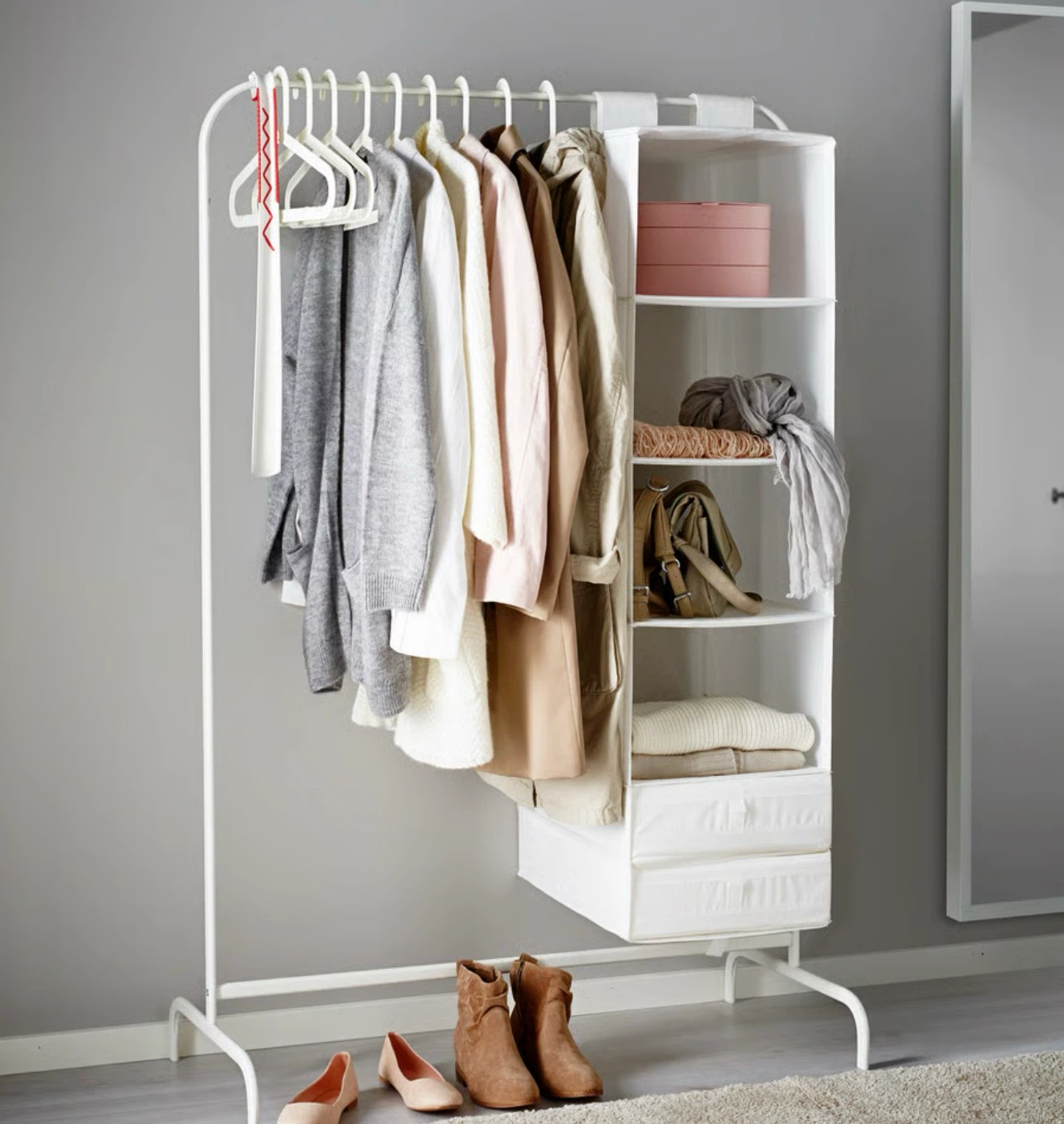 Ikea White Metal Clothes Rack - photo 3