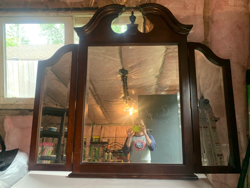 Kincaid Vintage Tri-Fold Vanity Mirror