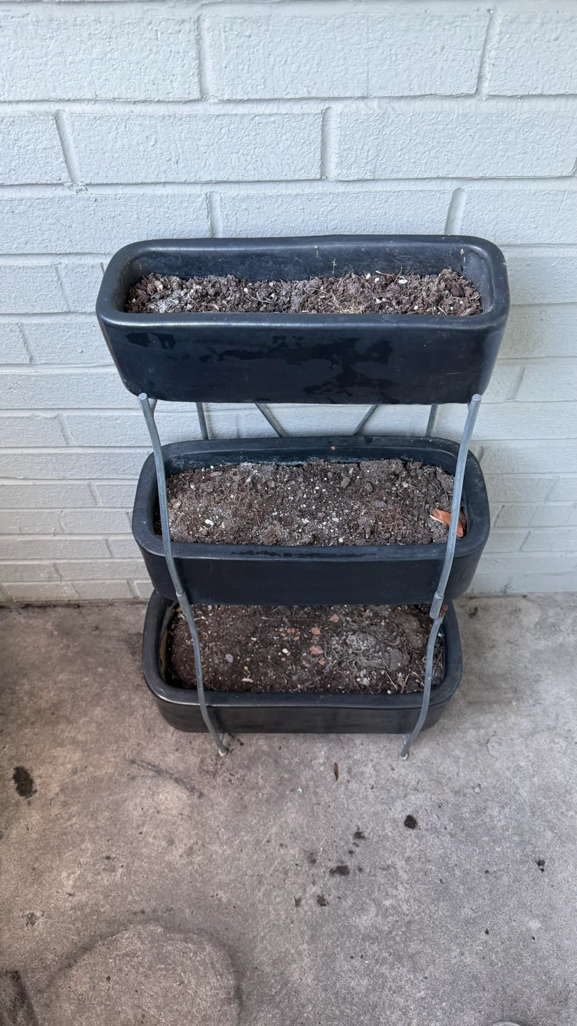 Multi-level Black Terracotta Planter