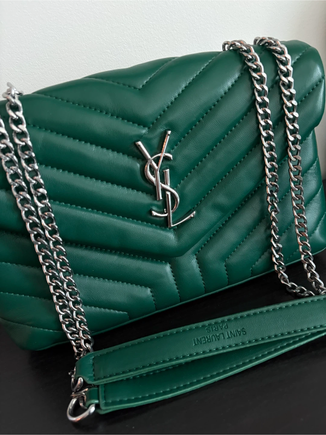 Green Leather Shoulder Bag - photo 2