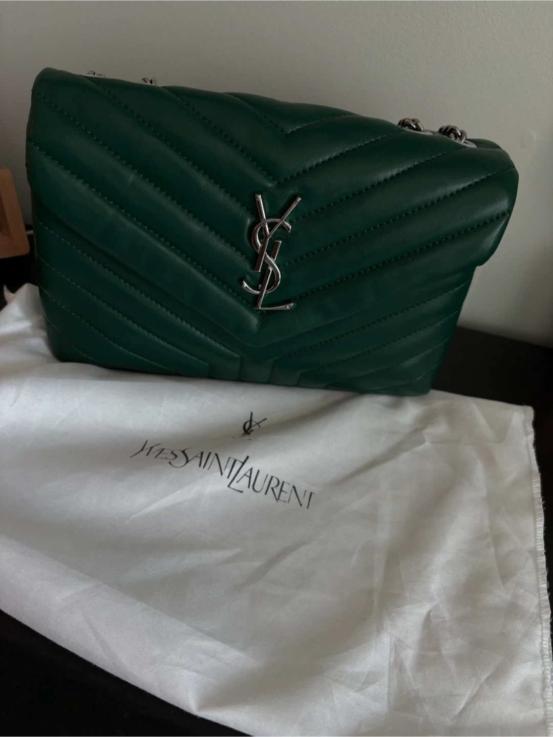 Green Leather Shoulder Bag - photo 4