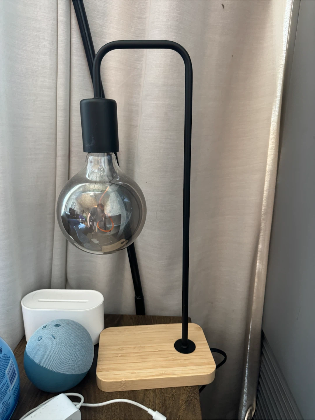 Set of 2 - Modern Desk Lamp with Large Edison Bulb - photo 4