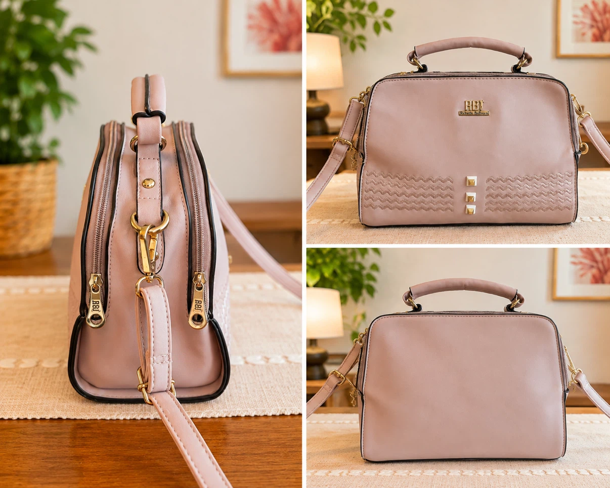 🌸 Blush Pink Handbag with Shoulder Strap 👜 - photo 2