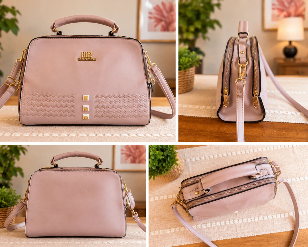 🌸 Blush Pink Handbag with Shoulder Strap 👜 - photo 3