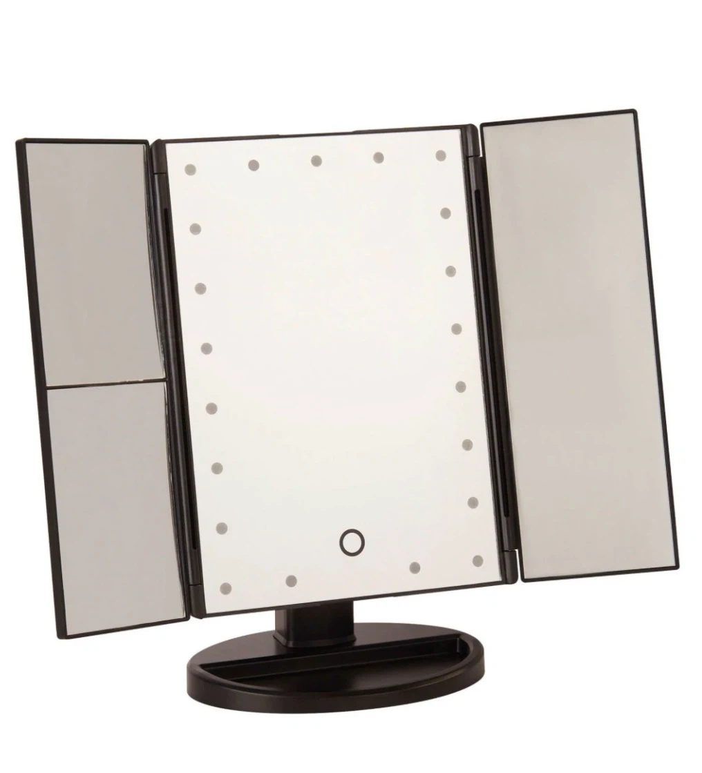 Tri-fold led light Makeup Mirror