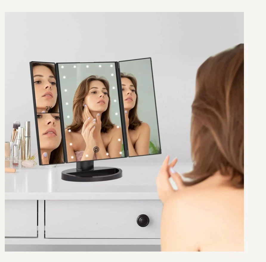 Tri-fold led light Makeup Mirror - photo 4